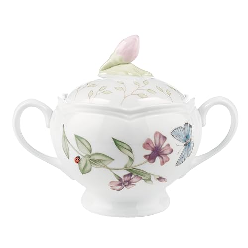 Butterfly Meadow Porcelain Sugar Bowl with Lid