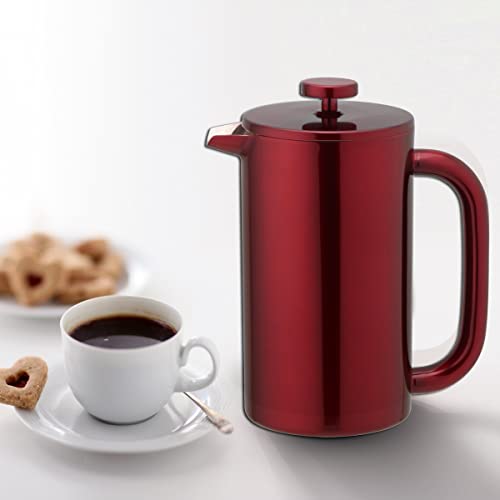 8 Cup Double Wall Insulated Stainless Steel French Coffee Press