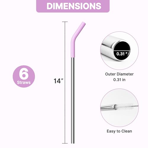 Metal Straws Reusable for 40 oz Simple Modern