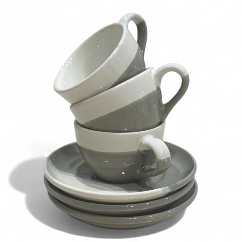 2 Ounce Espresso Cups with Saucers (6 Count)