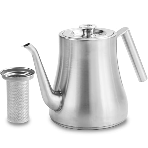 68OZ 2000ML Stainless Steel Teapot with Removable Infuser