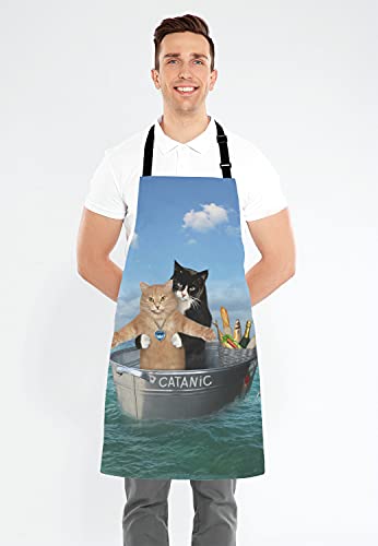 Funny Cats Adjustable Bib Apron