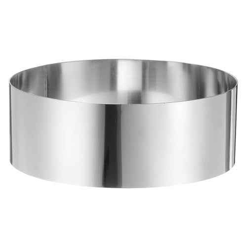 Round Cake Ring 8 x 2.75 Inch Seamless Stainless Steel Pastry Mousse Dessert Ring Mirror Coating for Baking Cooking Making Tool