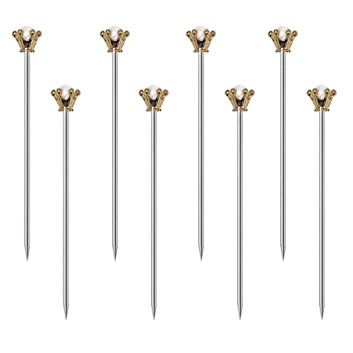 Stainless Steel Cocktail Picks Crown (8 Count)