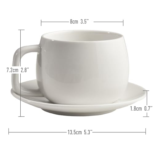 Porcelain Coffee Cup with Saucer 270ml (10.99 Count)