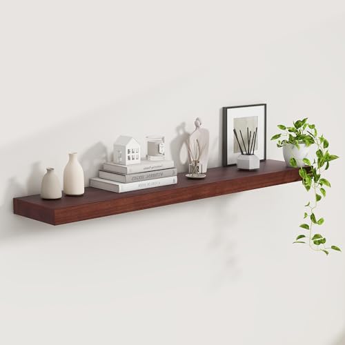 48" Solid Wood Floating Shelves