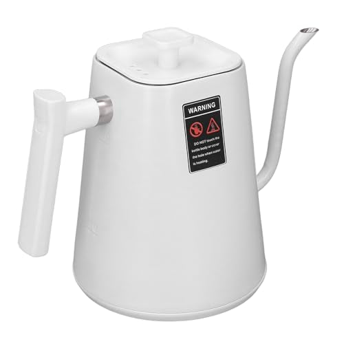 Electric Gooseneck Temperature Control Pour Over Coffee Kettle with LCD Screen Precise Brewing for Home Office Stainless Steel 1000ML
