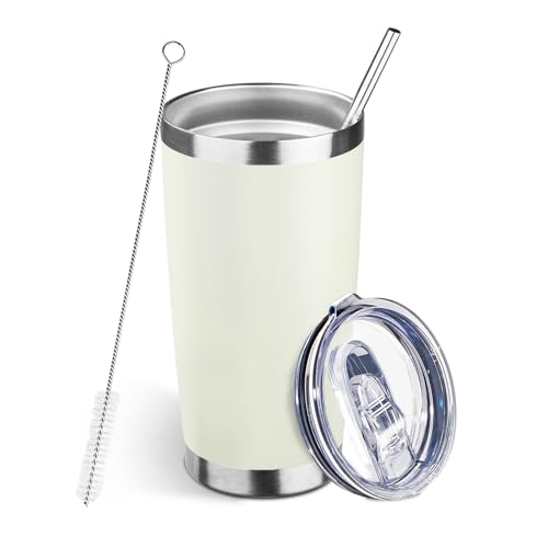 DIW 20oz Insulated Tumbler Travel Coffee Mug with Lid Straw