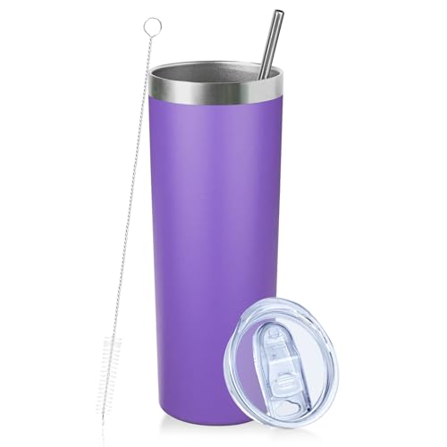 20 oz Skinny Tumbler with Lid and Straw (8 Count)