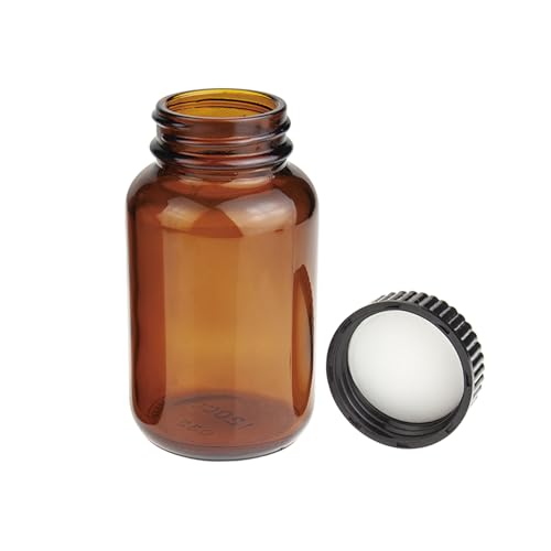 24 Pack Amber Glass Wide Mouth Packer Bottle (24 Count)