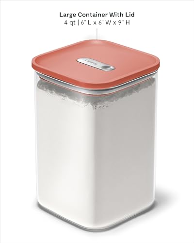 4 qt Glass Airtight Food Storage Container with Lid