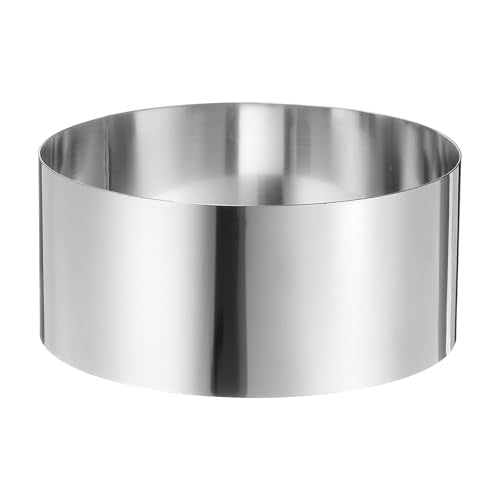 Round Cake Ring 6 x 2.75 Inch Seamless Stainless Steel Pastry Mousse Dessert Ring Mirror Coating for Baking Cooking Making Tool