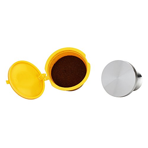 Stainless Steel Espresso Coffee Tamper Filling Tool Compatible with Dolce Gusto Machine Reusable Refillable Filters 41.8mm