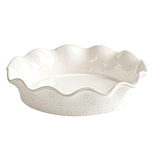 Ceramic Deep Pie Pan for Baking