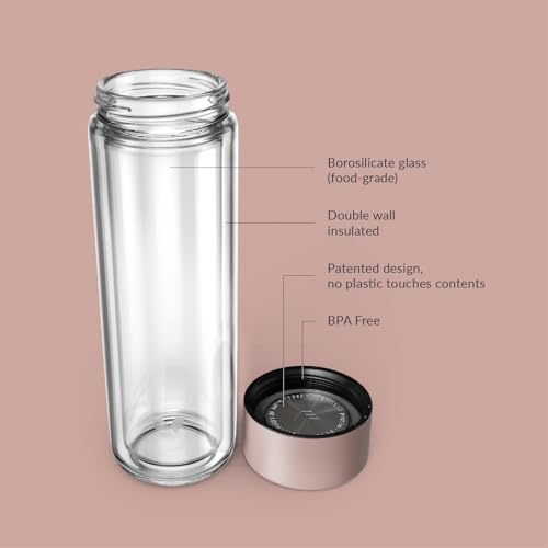 Glass Multi Tea Infuser Bottle 14oz