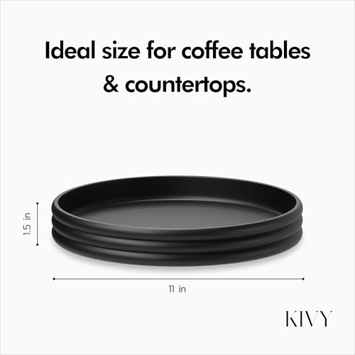 Round Decorative Concrete Tray 11x1