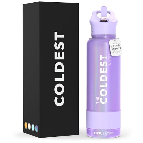 Coldest Insulated Water Bottle with Straw Lid