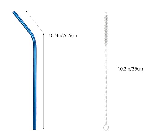 10 Pcs Stainless Steel Straws