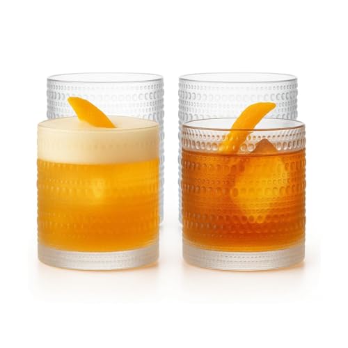 Vintage Clear Hobnail Drinking Glasses