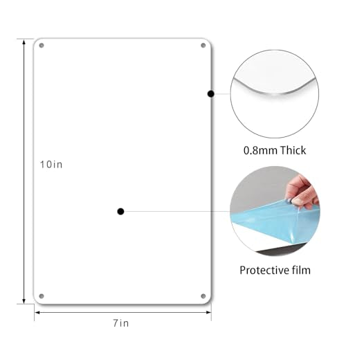 White Blank Metal Sign (4 Count)