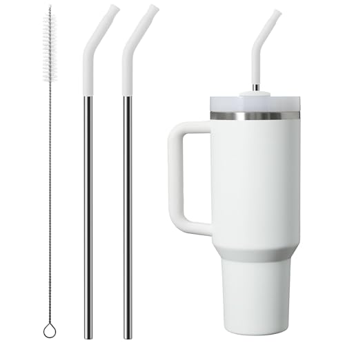 Metal Straw with Silicone Tip for 40oz Stanley Cup