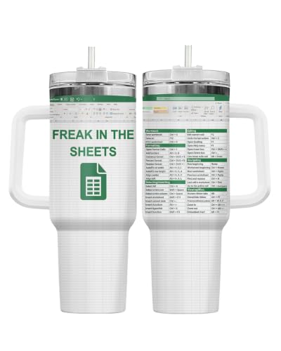 Freak Sheets Spreadsheet 40 oz Tumbler with Handle