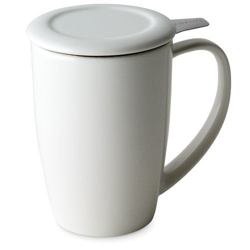 Curve Tall Tea Mug with Infuser and Lid 15 ounces