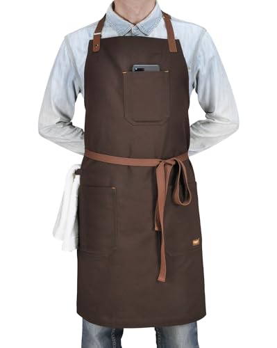 Mens Womens Chef Cooking Kitchen Apron with Pockets