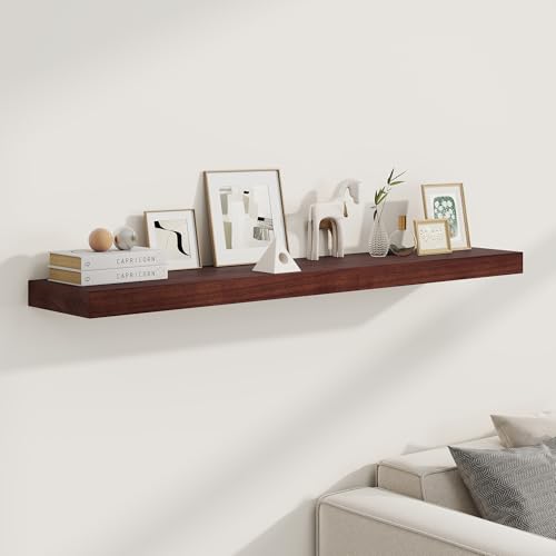48" Solid Wood Floating Shelves