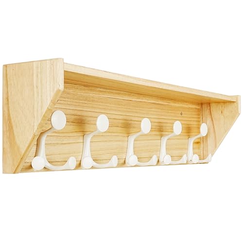 Wall Shelf with Hooks