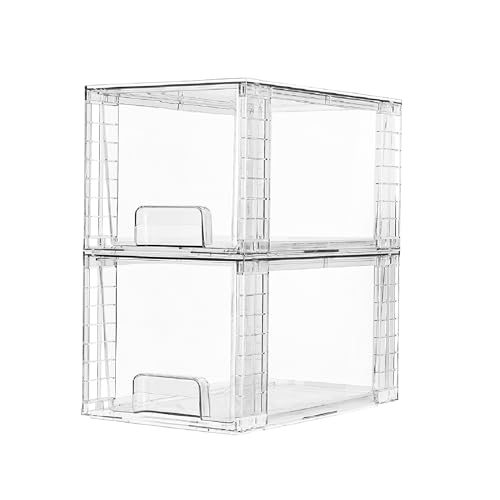 2 Pack Large Stackable Storage Drawers (2 Count)