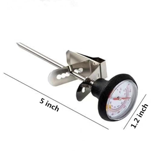 Milk Frothing Thermometer 2 Packs for Coffee Chocolate Cappuccino Frothy Milk Foam Stainless Steel Thermometer Latte Art Pen (2 Count)