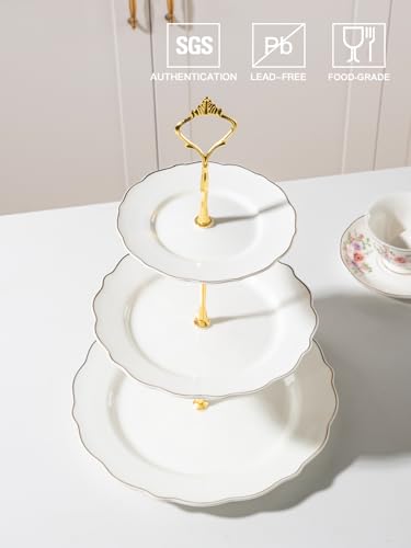 Sweejar 3 Tier Ceramic Cake Stand Wedding