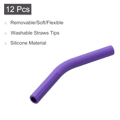 12Pcs Silicone Straw Tips (12 Count)