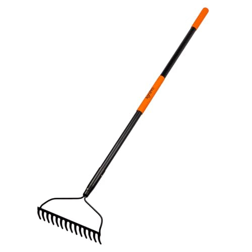 Garden Rake for Lawn Heavy Duty