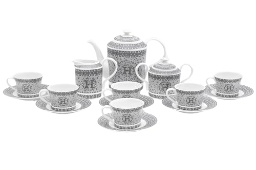 Complete Porcelain Tea Set for 6