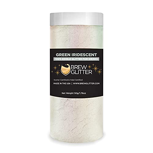 Green Iridescent BREW GLITTER Edible Glitter For Drinks