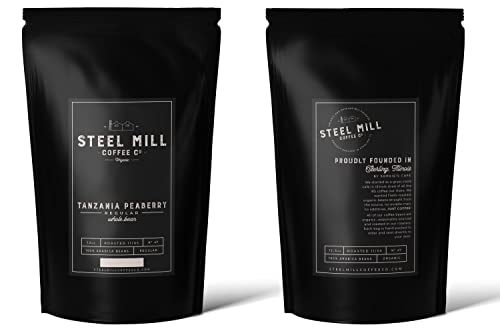 Tanzania Peaberry Medium Dark Roast Whole Bean (12 Ounce)