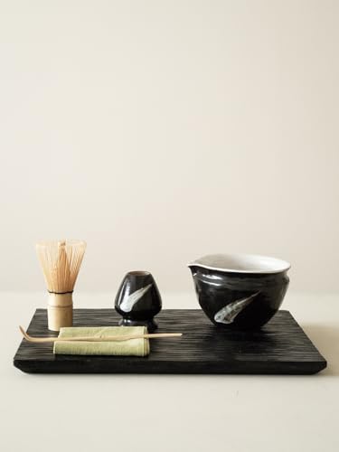Matcha Set with Handmade Ceramic Bowl & Bamboo Whisk