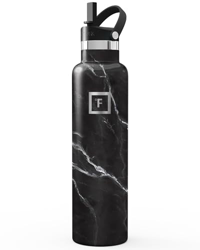 24 oz Narrow Mouth Water Bottle with Straw