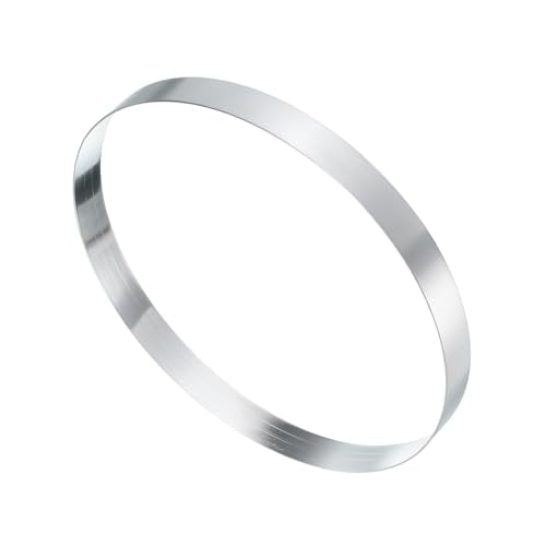 Round Cake Ring 7.87 x 1 Inch Seamless Stainless Steel Pastry Mousse Dessert Ring Mirror Coating for Baking Cooking English Muffins Crumpet Making Tool