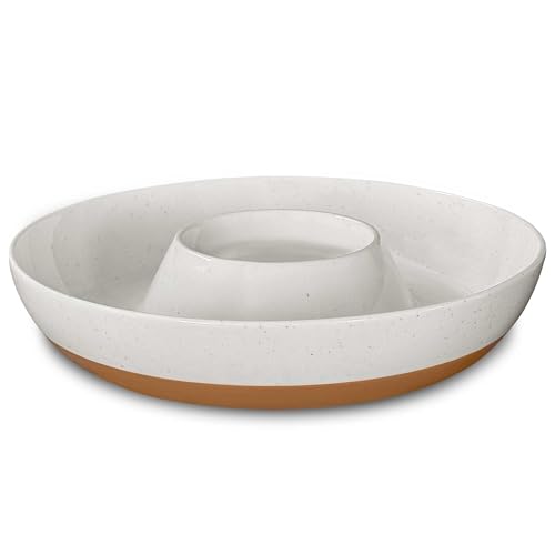 Ceramic Chips and Dip Serving Tray