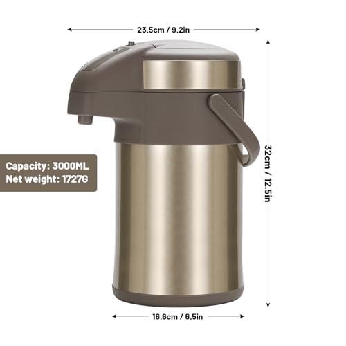 OJOJ 3L 101OZ Thermal Coffee Carafe with Pump