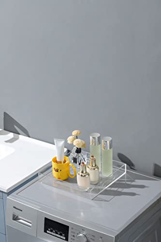 Clear Sturdy Acrylic Serving Tray with Handles
