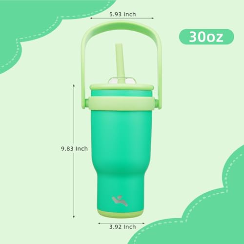 30 oz Tumbler with Handle and Straw