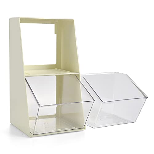 Acrylic Tea Bag & K Cup Organizer with 2 Transparent Drawers