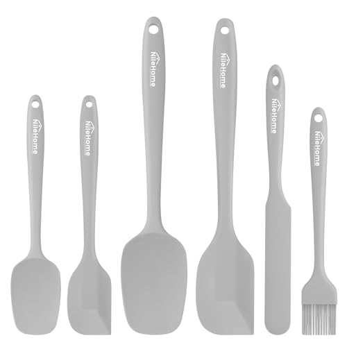 6 Pieces Silicone Spatula Set with Silicone Brush (6 Count)