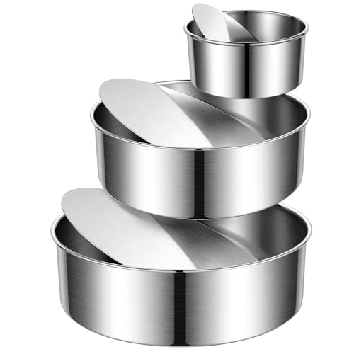 4/7/9-Inch Cake Pan Set, Removable Bottom, 304 Stainless Steel
