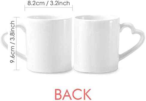 Gift Dad Father's Festival Quote Couple Porcelain Mug Set Ceramic Lover Cup Heart Handle