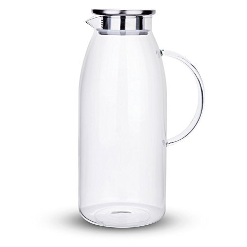 100 Ounces Large Glass Pitcher with Lid